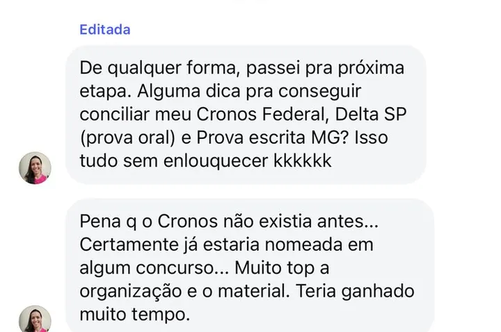 Mensagem de Emanuela sobre a prova oral de Delegada SP e a escrita de Delegada MG